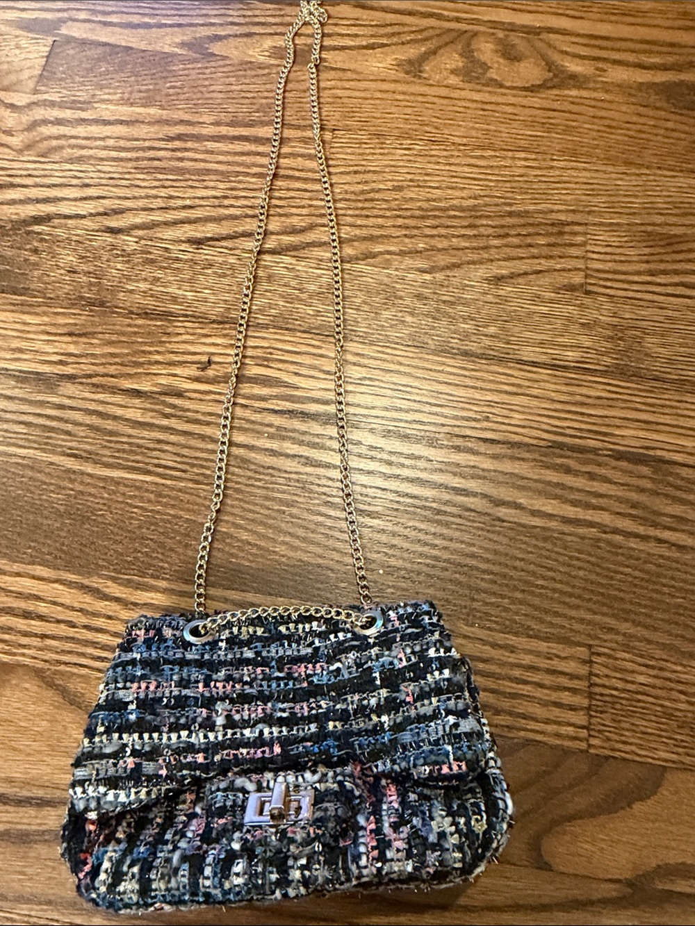 Chloe K Black Crochet Drawstring Women’s Bag